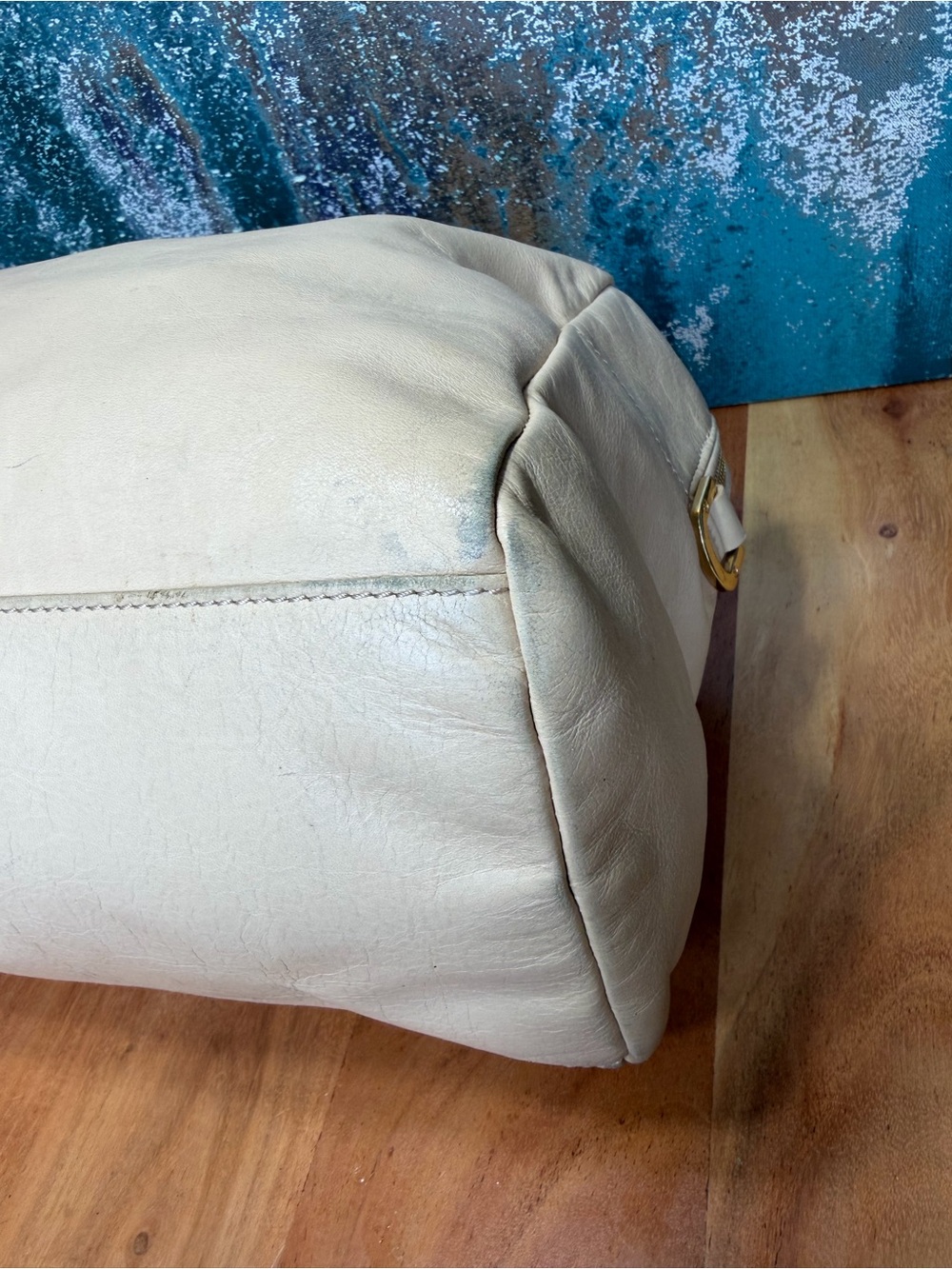 Tory Burch Quiet Luxury Classic HTF Archival Robinson Leather Bowler Cream Fair - Picture 9 of 13